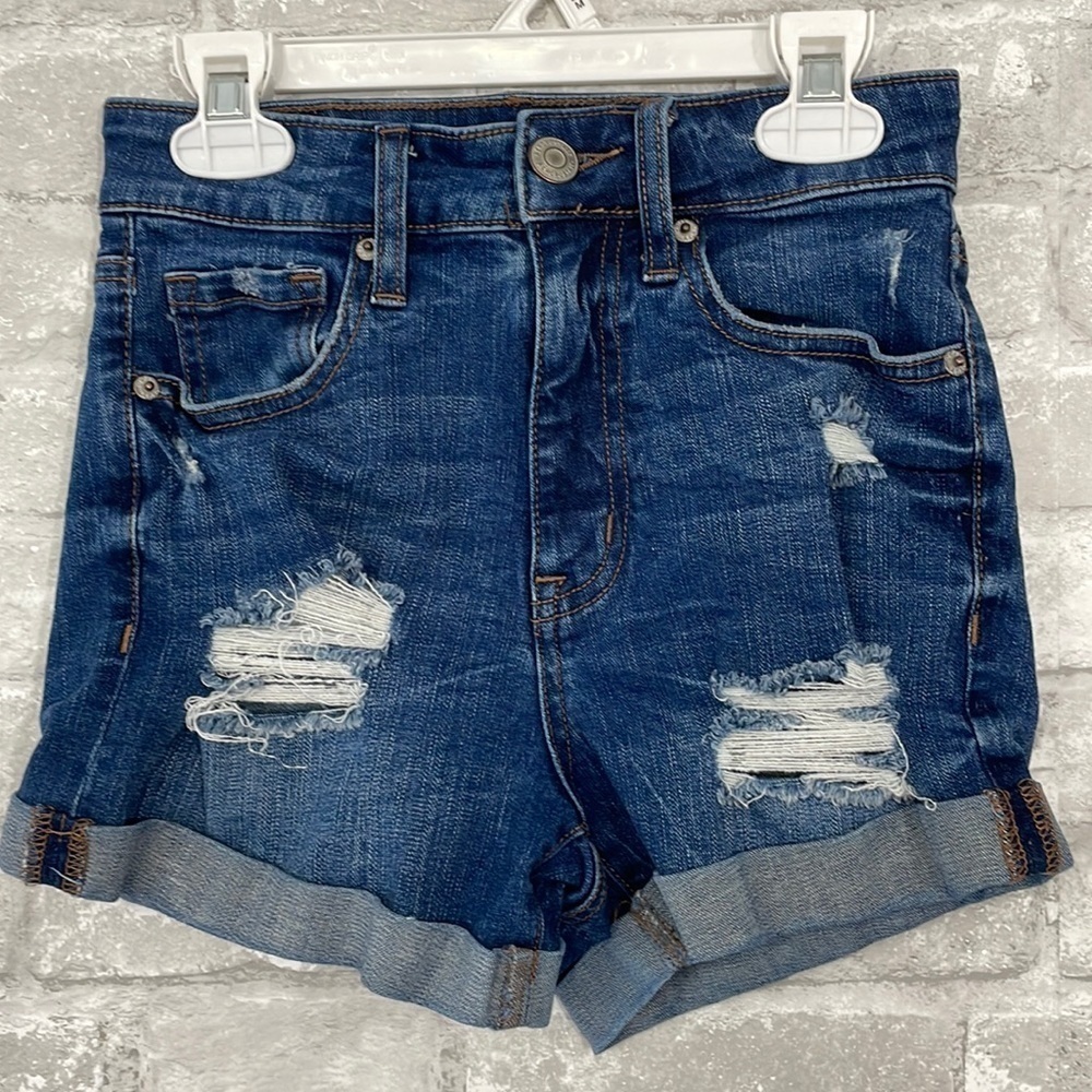 Aeropostale super high rise midi shorts